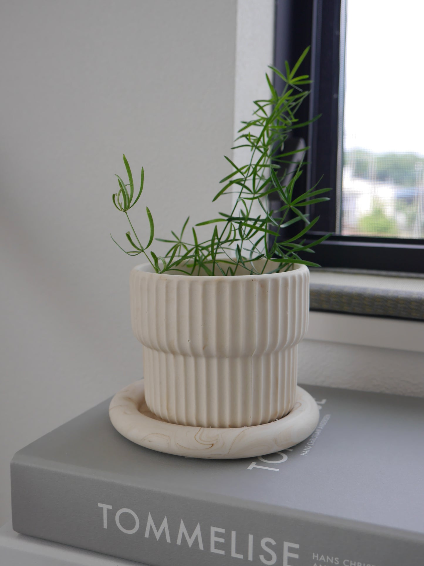 2wayプラントポット中サイズ しのぎ模様