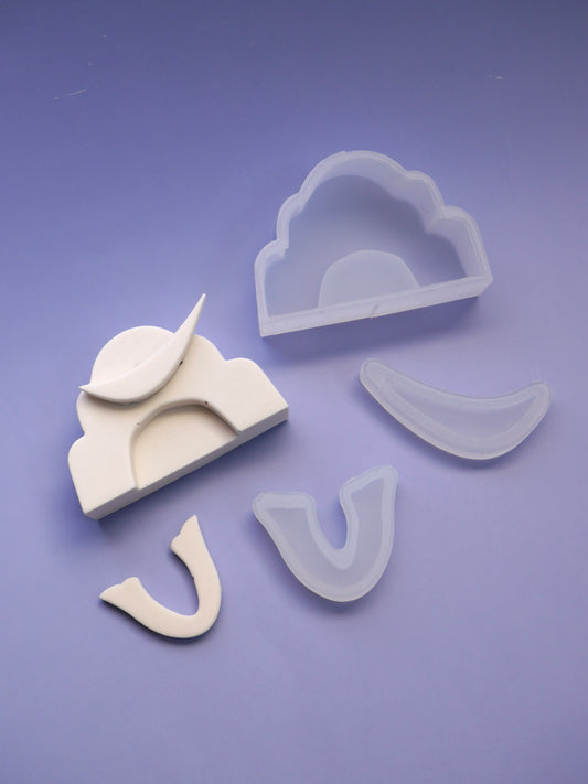 ミニシンプル兜モールド(前立て2種類)