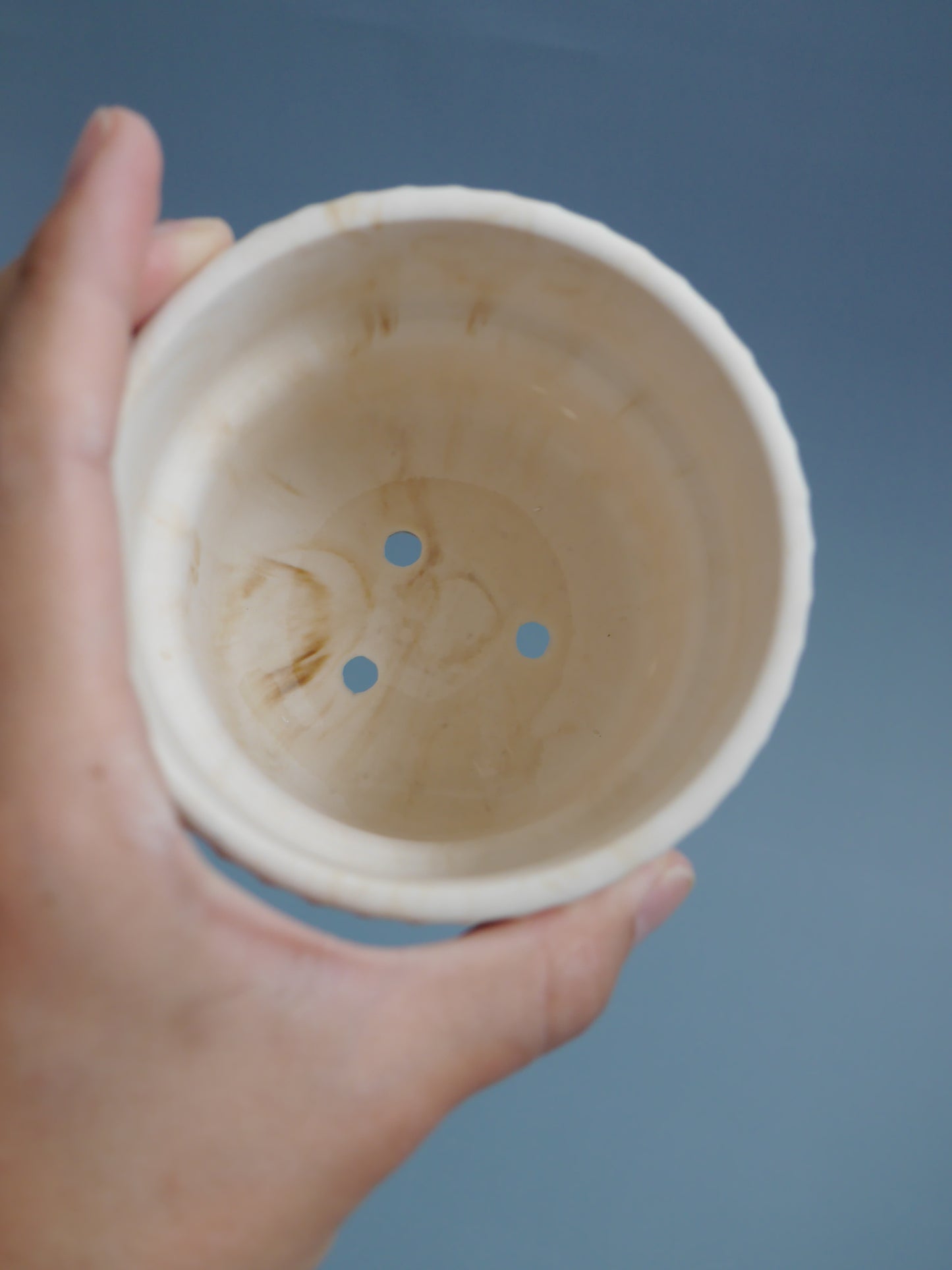 2wayプラントポット中サイズ しのぎ模様