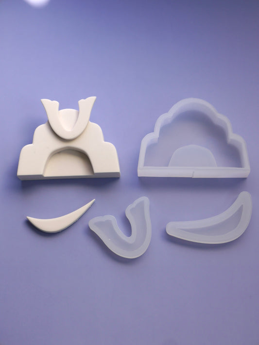 シンプル兜モールド(前立て2種類)