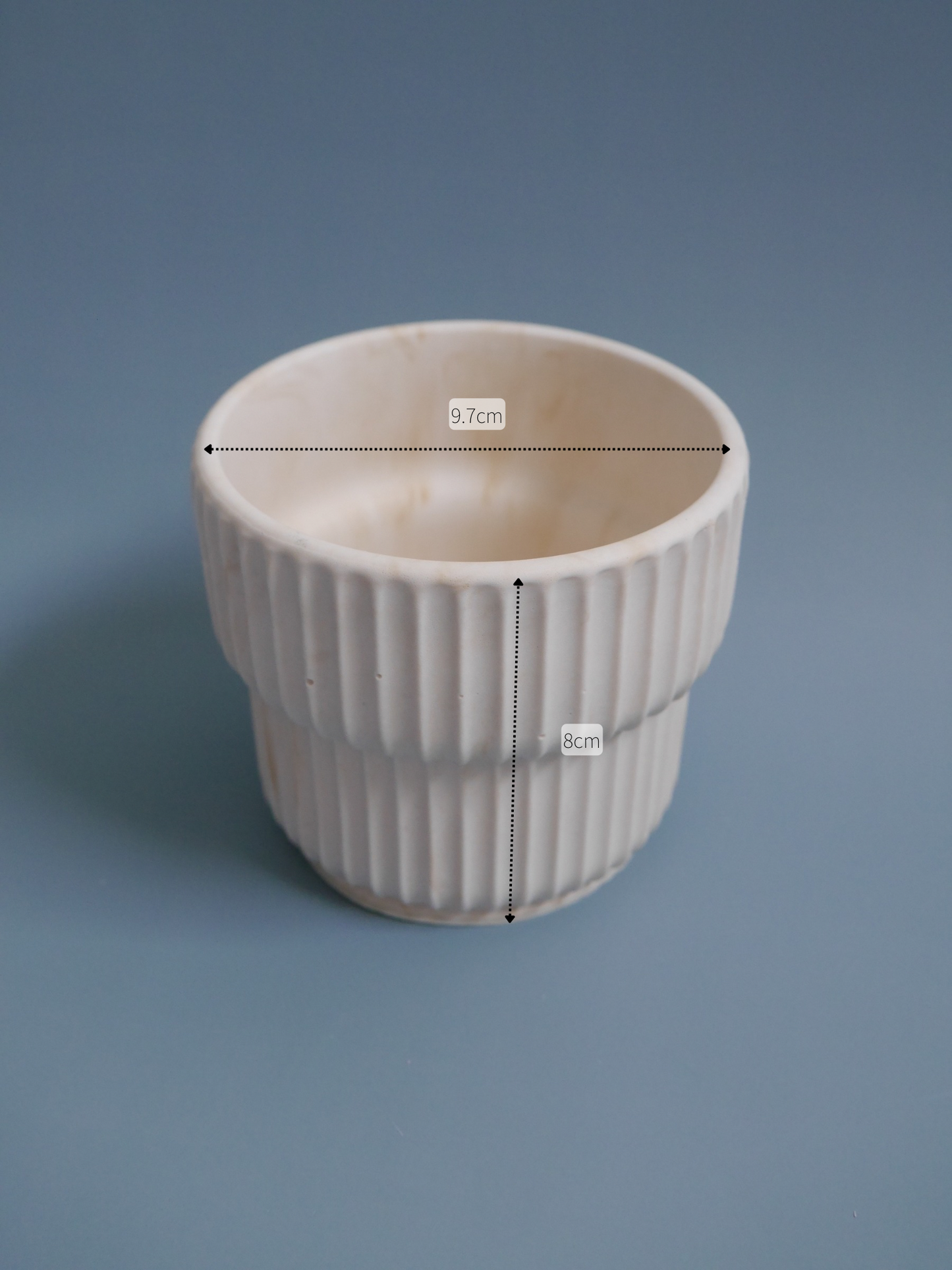 2wayプラントポット中サイズ しのぎ模様