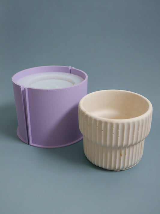 2wayプラントポット中サイズ しのぎ模様