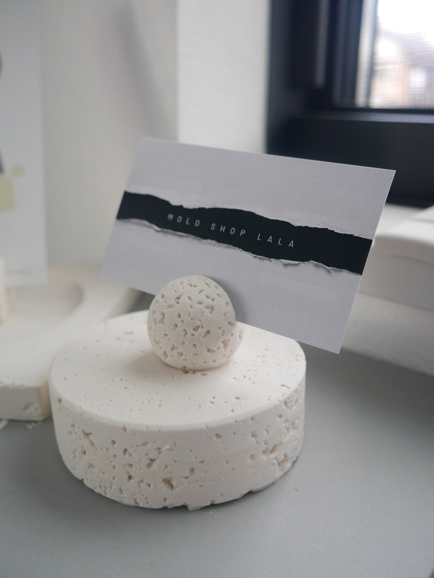 大理石風ボールカードスタンドモールド