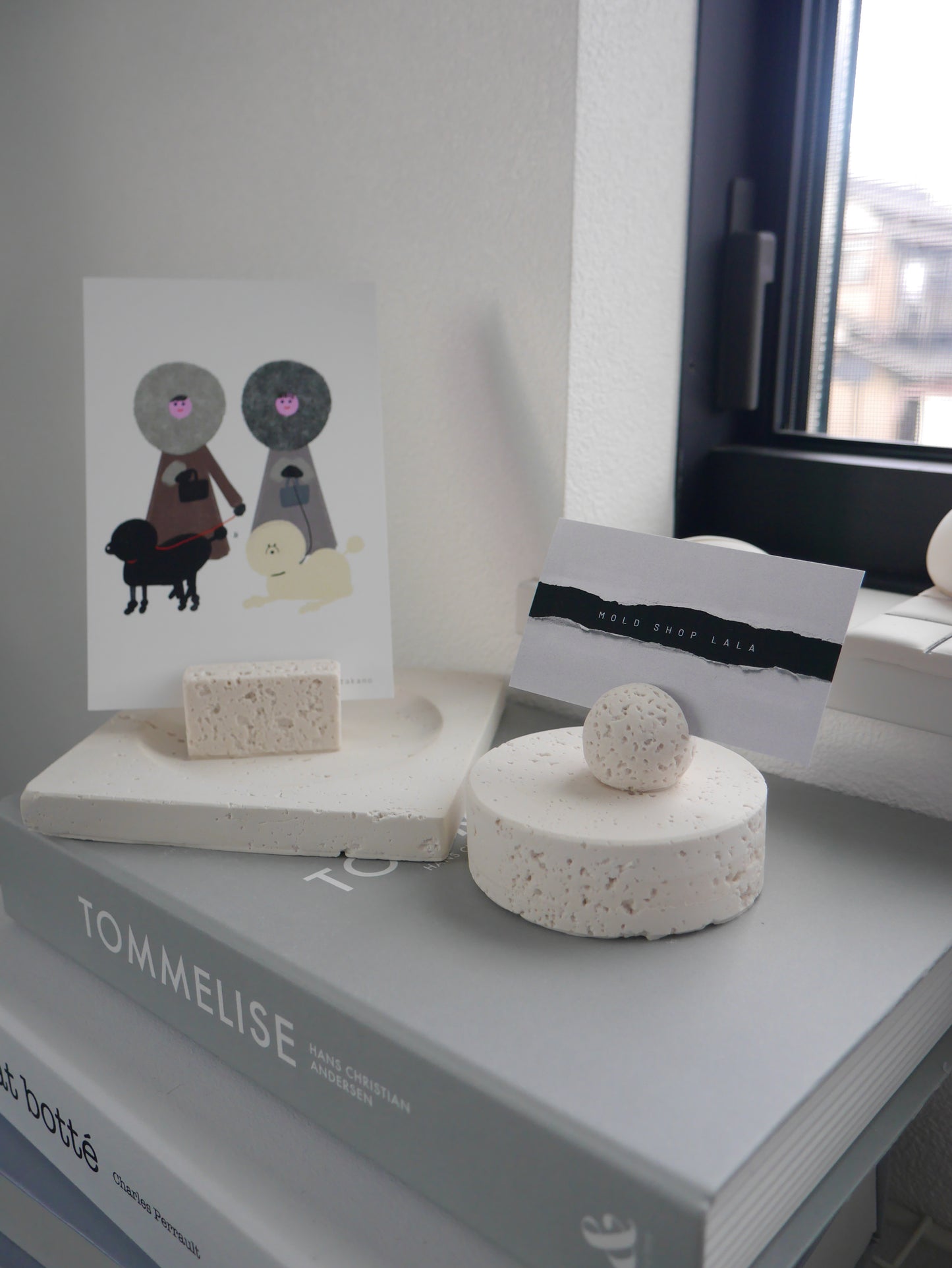 大理石風ボールカードスタンドモールド